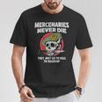Los Mercenarios Nunca Muerenoloe Reagrupan Calavera Retro Militar Camiseta unisex Regalos divertidos