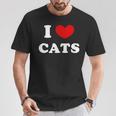 I Love Cats I Heart Cats Tシャツ 面白い贈り物