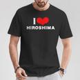 I Love Hiroshima 愛 ハート 広島 広島県 日本 お土産 かわいい おしゃれ Tシャツ 面白い贈り物