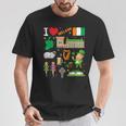 I Love Ireland。手描きアイルランドのランドマーク、旗、地図 Tシャツ 面白い贈り物