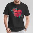 I Love Miami Miami Love Heart & Roses Illustration Graphic Tシャツ 面白い贈り物