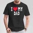 I Love My Dad シャツ I Heart Dad Love Dad Tシャツ 面白い贈り物