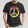 Love Peace 60年代70年代ヒッピーコスチューム Love Peace Tシャツ 面白い贈り物