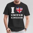 I Love United Kingdom ハートフラッグ イギリス Uk グレートブリテン Tシャツ 面白い贈り物