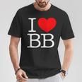 I Love ハート Bb Tシャツ 面白い贈り物