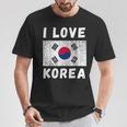 I Love 韓国 韓国 家族 旅行 お土産 Tシャツ 面白い贈り物