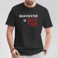 Manchester Is Red ファニー ユナイテッド フットボール サポーター Tシャツ 面白い贈り物