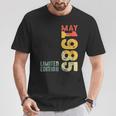 Mes Mayo 1985 Año 1985 Retro 1985Intage 1985 Desde 1985 Cuello Camiseta unisex Regalos divertidos