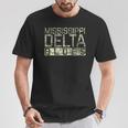 Mississippi Delta Blues Intage Retro Envejecida Camiseta unisex Regalos divertidos