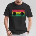 Música Reggae Boombox Dub Rastafari Jamaica Camiseta unisex Regalos divertidos