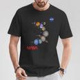 Nasa太陽系惑星ワーム記章ロゴ Tシャツ 面白い贈り物