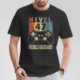 Nivel 47 Desbloqueado Gamer 47 Años Cumpleaños Camiseta unisex Regalos divertidos