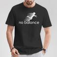 No Balance Girl スポーツとユーモアのための面白いパロディデザイン Tシャツ 面白い贈り物