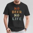 No Beer No Life Lover ファン ヴィンテージスタイル ラガー 生ビール Tシャツ 面白い贈り物