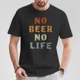 No Beer No Life Lover ファン ビンテージスタイル ラガー ドラフトビール Tシャツ 面白い贈り物