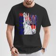 Nyc ニューヨーク市自由の女神 アメリカ国旗 Tシャツ 面白い贈り物