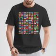 Países Banderas Niñas Mapas Del Mundo Niños Mapas Del Mundo Niños Camiseta unisex Regalos divertidos