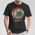 Papa 2024 年のパパ 初めての父の日 若いパパ 新しいパパ Tシャツ 面白い贈り物