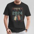 Papa Est 2024 初めてのパパ 父の日 新しい父親の父性 Tシャツ 面白い贈り物