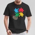 Perezoso Colgante Puzzle Lindo Autismo Concientización Hombres Es Niños Camiseta unisex Regalos divertidos