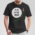 Pltr トゥザムーン株式ティッカー Wsb 面白いミーム Tシャツ 面白い贈り物
