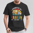 メンズ Promoted To Grandpa Est 2026 Dad To Be Tシャツ 面白い贈り物