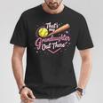 Proud Softball Grandma Cute Granddaughter Support T-Shirt Personalized Gifts