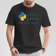 Pythonプログラマーティーコンピューター開発者 Tシャツ 面白い贈り物