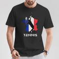 Racketports Coach フランス国旗 チーム フランス テニス Tシャツ 面白い贈り物