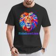Rainbow Lion レインボー ライオン かっこいい おしゃれ Tシャツ 面白い贈り物