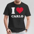 Red Heart I Love Carlo Tシャツ 面白い贈り物