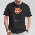 Red Panda In A Bag Cute Love レッドパンダバッグ Tシャツ 面白い贈り物