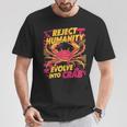 Reject Humanity Evolve To Crab ファニーカニ Tシャツ 面白い贈り物