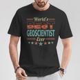 Retro Badge Worlds Best Geoscientist Tシャツ 面白い贈り物