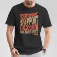 Retro Do Not Pet Emotionalupport Human Groovy Tシャツ 面白い贈り物