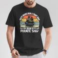 Retro Some Moms Run A Tight Ship Pirate Mama Mother Sunset T-Shirt Unique Gifts