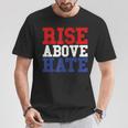 Rise Above Hate Red And Blue America Tシャツ 面白い贈り物