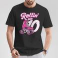 Rollin' Into 10 Patines De Patinaje Para Cumpleaños De Niña Camiseta unisex Regalos divertidos
