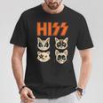 Hiss Cats ネコ Kittens ロックバンド Rock Rockin Tシャツ 面白い贈り物