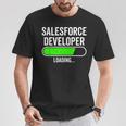 Salesforce開発者 卒業 卒業生 新しい仕事を読み込んでいます Tシャツ 面白い贈り物