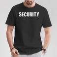 Security Officer イベント安全スタッフユニフォーム フロントバックプリント Tシャツ 面白い贈り物