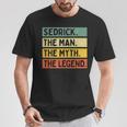 Sedrick The Man The Myth The Legend面白い パーソナライズ 引用 Tシャツ 面白い贈り物