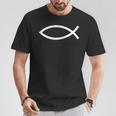 Símbolo De Pez Cristiano Pequeño Fe Amor Esperanza Camiseta unisex Regalos divertidos