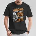 Springfieldでは、They Eating The Cats The Dogs The Pet Tシャツ 面白い贈り物