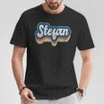 Stefan ファーストネーム 男の子 ヴィンテージスタイル 70年代 80年代 パーソナライズ Tシャツ 面白い贈り物