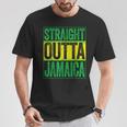Straight Outta Jamaica ジャマイカ カリビアン レトロ レゲエ パーティー Tシャツ 面白い贈り物