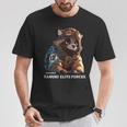 Tanuki Elite Forces No1 タヌキ精鋭部隊 漢字 動物 かわいい狸 たぬき おもしろ アニマル Tシャツ 面白い贈り物