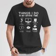 Things I Do In Mypare Time 面白いバレーボール愛好家 Tシャツ 面白い贈り物