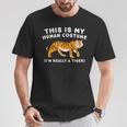 This Is My Human コスチューム I'm Really A Tiger かわいいタイガー Tシャツ 面白い贈り物