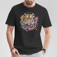 Tiger Dj テクノ アートワーク Edmミュージックヘッドフォン ビートメーカー Tシャツ 面白い贈り物